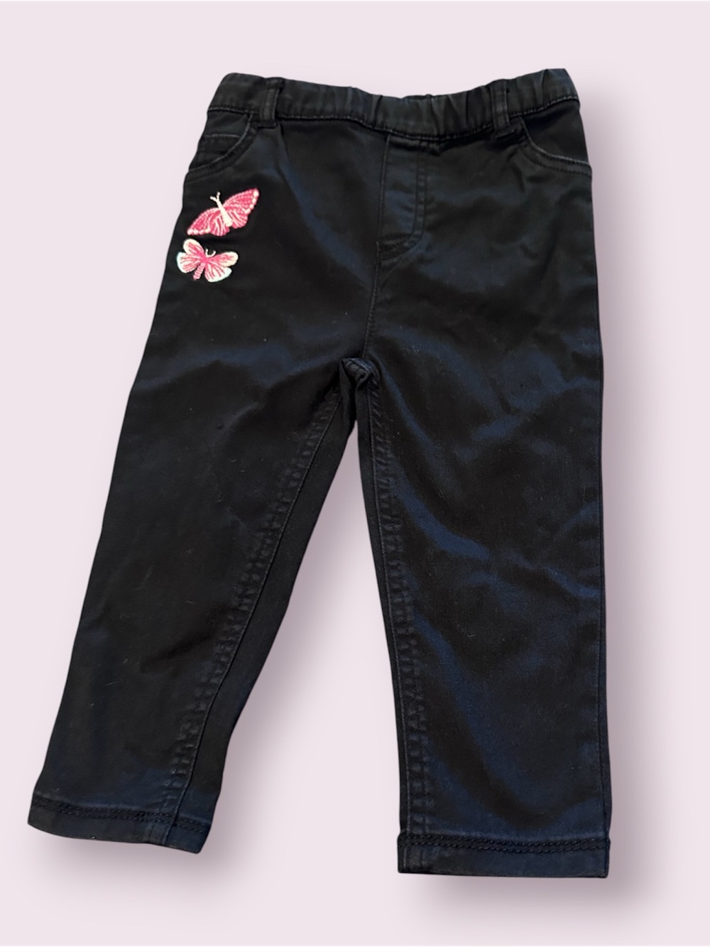 Toddler New With Partial Tags First Impressions Black Butterfly Pants Sz 24 Mon - Picture 2 of 7